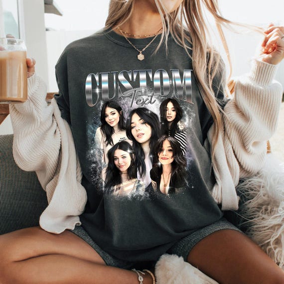 Custom Photo T-Shirt, 90s Bootleg Style, Personalized Gift