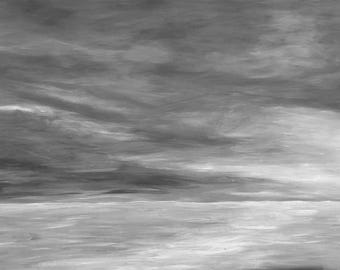 Ljus himmel hav