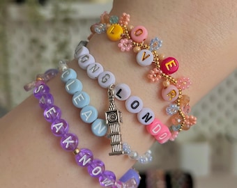 Custom Friendship Bracelet - Personalized Gifts - Concert bracelets - Bridesmaids Gifts -