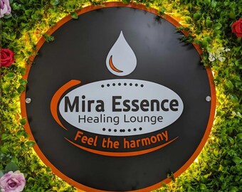 Custom Backlit Acrylic Sign | Office Sign | 3D Business Acrylic Logo Sign