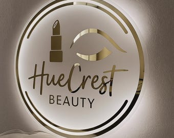 Custom Backlit Business Sign, Acrylic Logo Sign, Business Logo Sign, Led Name Sign,  Sign, Acrylic Bar Sign, Acrylic Wall Art, Wall Decor