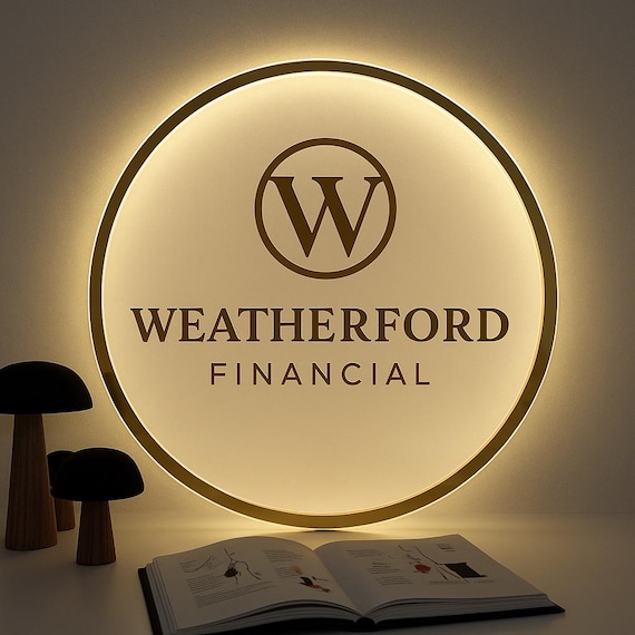 Round 3D Business Logo Sign|3D Acrylic Sign | Custom 3D Backlit Business Sign | Acrylic Beauty Salon Sign|Nails sign|Wall Logo Decor