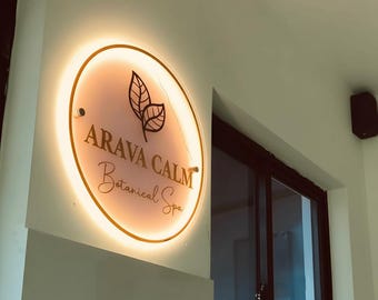 Custom Backlit Acrylic Logo Sign | Illuminated Sign | Reception Sign