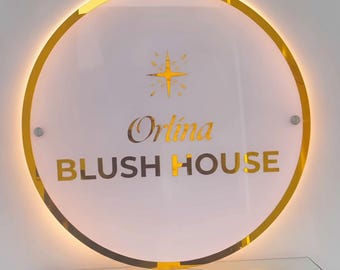 Custom Acrylic Business Backlit Sign | Backlit Logo Sign | 3D and UV Printed Acrylic Logo Sign