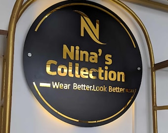 Custom Logo Sign, Backlit Sign, Business Logo Sign, Acrylic Logo Sign, Small Business Wall Decor, Salon Sign, Office Sign