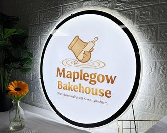 Letrero comercial retroiluminado de acrílico / Letrero personalizado / Letrero de bienvenida / Letrero iluminado / Letrero de salón