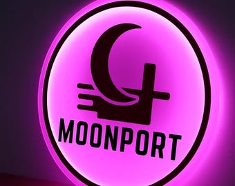 Custom Round Acrylic Sign | Backlit Sign | Custom Acrylic Sign | Illuminated Logo Sign |Saloon Sign | Reception Sign