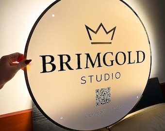 LED Business Name Sign, Custom Logo Sign, Custom Backlit Sign, Business Logo Sign, Small Business Sign, Office Wall Sign, Wall Decor