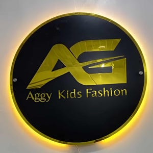 Benutzerdefiniertes Geschäftslogo | Hinterleuchtetes Acrylschild | Benutzerdefiniertes Salon-Logo-Zeichen | Beauty Salon Zeichen | 3D Business Schild | Wandbehang Büro Dekor