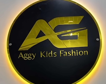 Custom business logo sign | Backlit Acrylic Sign | Custom Salon logo sign | Beauty Salon Sign | 3D Business Sign | Wall Hanging Office Decor