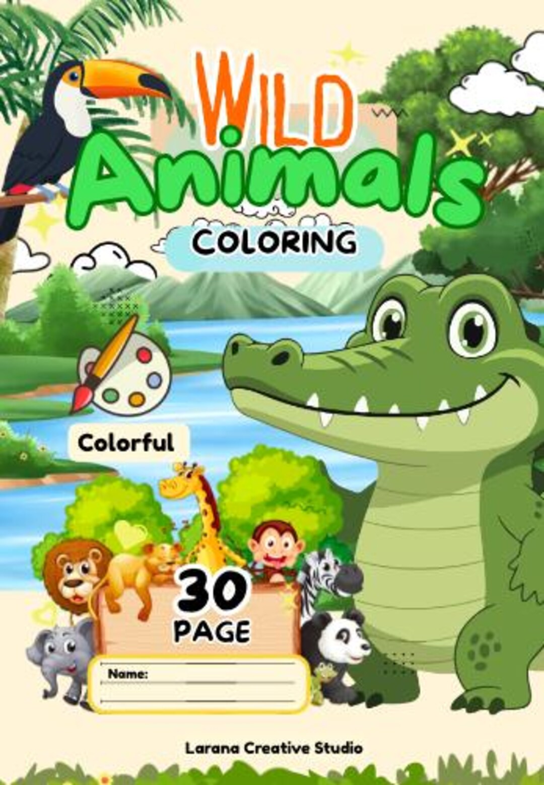 Libro para colorear de animales para niños - Etsy España