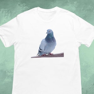 Magnificent City Pigeon Women&#39;s Men&#39;s Unisex Cotton Tee Unique Print T-Shirt