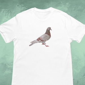 Lovely Country Pigeon Women&#39;s Men&#39;s Unisex Cotton Tee Unique Print T-Shirt