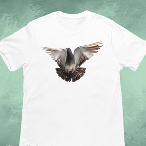 Flying Pigeon Women&#39;s Men&#39;s Unisex Cotton Tee Unique Print T-Shirt