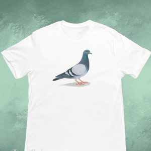Beautiful Painted Pigeon Women&#39;s Men&#39;s Unisex Cotton Tee Unique Print T-Shirt