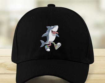 面白いサメのミームの野球帽 - イタリアのBrainrotプリントのお父さん