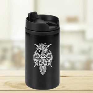 Dragon Ancient Ornament Symbol Laser Engraved Thermo Tumbler Travel Mug