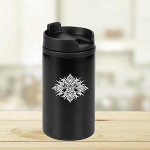 Ethnic Ornament Laser Engraved Thermo Tumbler Travel Mug