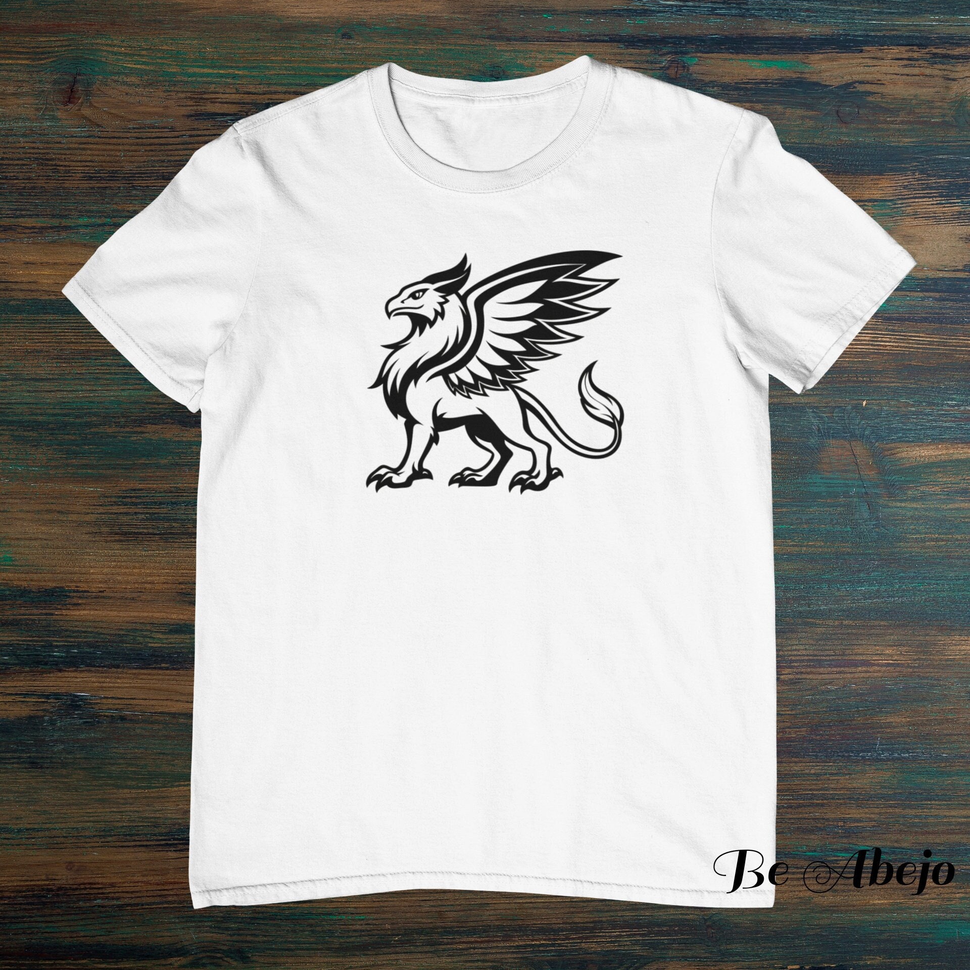 Griffin Gryphon Mytical Lion Bird Herren Unisex Baumwolle T-Shirt Einzigartiges bedrucktes T-Shirt