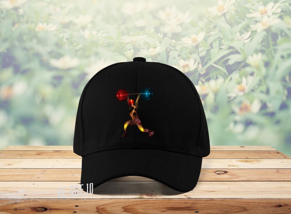 Weightlifting Lightning Sport Logo Unique Printed Cotton Baseball