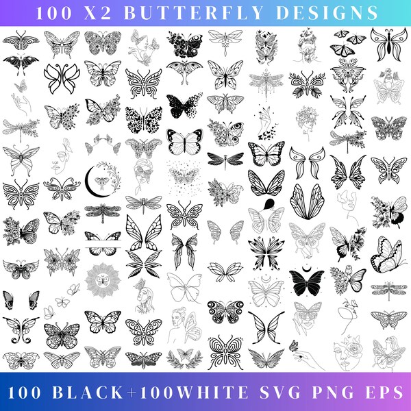 Butterfly SVG bundle, butterfly SVG, butterfly png, monarch butterfly, butterfly vector, simple butterfly, dragonfly SVG, wings svg, wings
