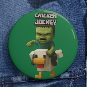 Baby Zombie reiten ein Huhn Pin, Sammler Gaming Button, Abzeichen Zubehör für Gamer, Partygeschenke, Geburtstagsgeschenke, Sammlerstücke, Abzeichen