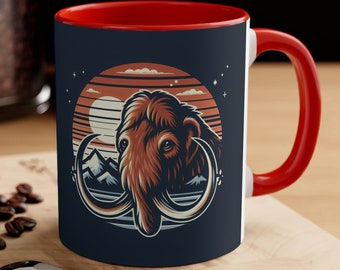 Woolly Mammoth Mug Prehistoric Power in Every Sip With This Accent Coffee Mug 11oz