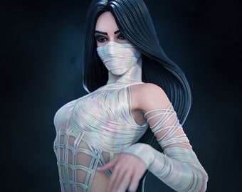 White Spider Girl SFW+NSFW Archivo STL 3D, Impresión Digital 3D, Personajes de películas, Figuras