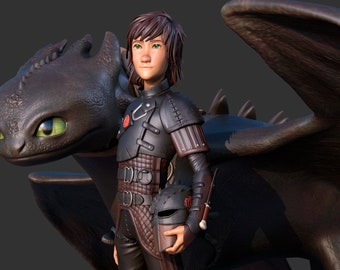 Dragon Trainer Boy 3D STL File, 3D Digital Printing, movie Characters, Figures