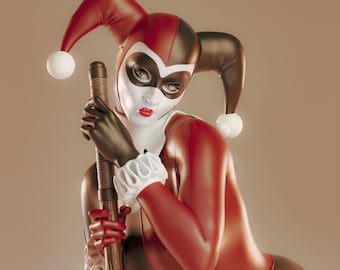 Clown Girl Classic 2 Version 3D STL File, Stampa digitale 3D, Personaggi del film, Figure