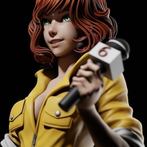 Reporter Girl 3D STL File, 3D Digital Printing