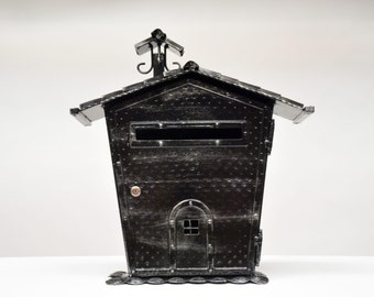 Handcrafted wrought iron mailbox