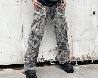 Camo Cargo Stacked Pants