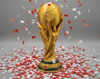 Réplica del trofeo del Mundial 2026 - Copa de fútbol dorada impresa en 3D - Decoración de fútbol
