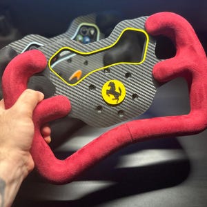 Fanatec CSL Universal Hub V2 GT Wheel Mod – Custom Grip, Button Frame, Logo | Sim Racing Upgrade, 3D printed Custom Button Frame and Logo