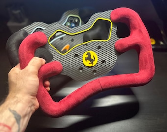 Fanatec CSL Universal Hub V2 GT Wheel Mod – Custom Grip, Button Frame, Logo | Sim Racing Upgrade, 3D printed Custom Button Frame and Logo