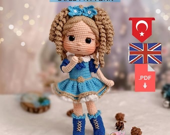 Haakpatronen voor amigurumi-poppen; Yaren Doll Turks - Engels digitaal patroon