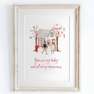 Valentine’s Day Romantic Wall Art | Valentine&#39;s Day Decor | Valentine gift | Inspirational love | Romantic poster | Love Print | Love Decor