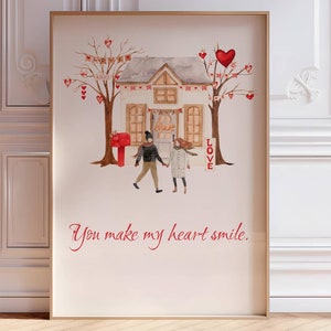 Valentine’s Day Romantic Wall Art | Valentine&#39;s Day Decor | Inspirational love | Love Decor | Love Print | Valentine gift | Romantic poster