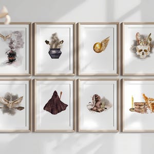Watercolor Wizard School Prints: Magical Nursery Art Set (Digital Download)