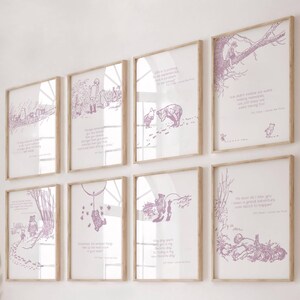 Winnie the Pooh Quote Print, Winnie the Pooh art, Winnie the Pooh Poster, Winnie the Pooh decor, Pink Nursery Print, Neutral Nursery Decor
