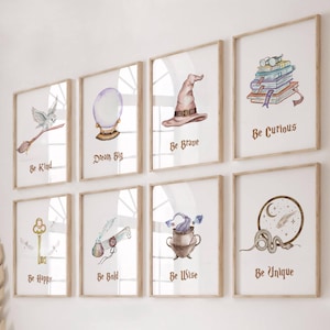Watercolor Wizard Nursery Prints: Set of 8 Magical Wall Art (Digital Download)