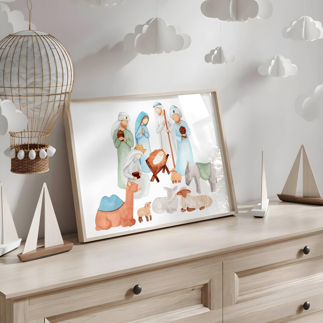 Holy Family Nativity Scene Print: Christmas Wall Art (digital Download ...
