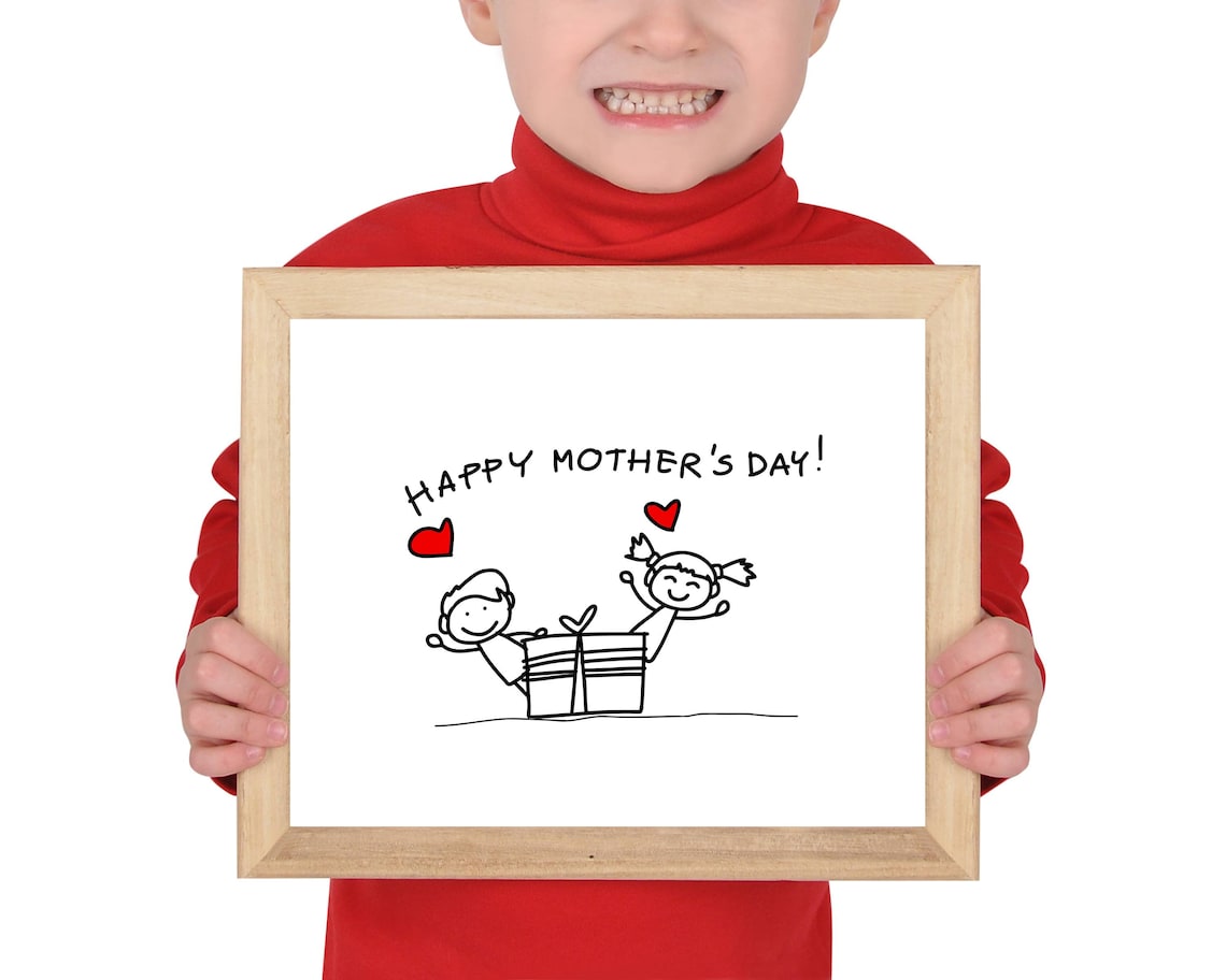 Printable Mothers Day Art happy Mother's Day Illustration Instant ...