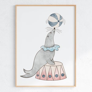 Charming Circus Animal Nursery Wall Art - Set of 7 Digital Prints - Etsy