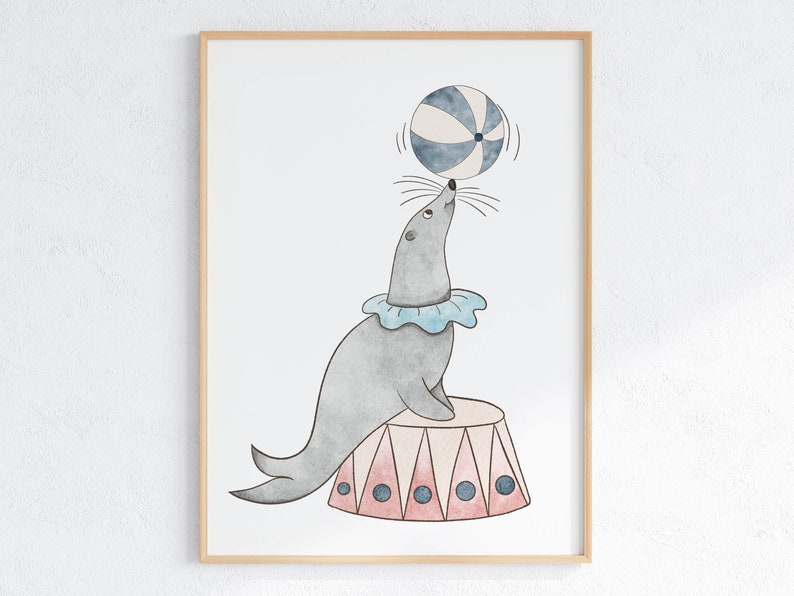 Charming Circus Animal Nursery Wall Art - Set of 7 Digital Prints - Etsy