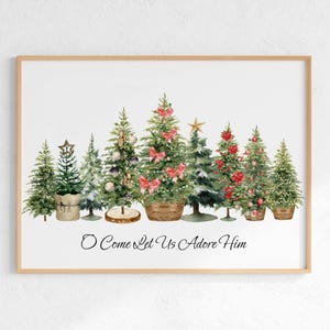 O Come Let Us Adore Him - Christian Christmas Wall Art | Printable Scripture