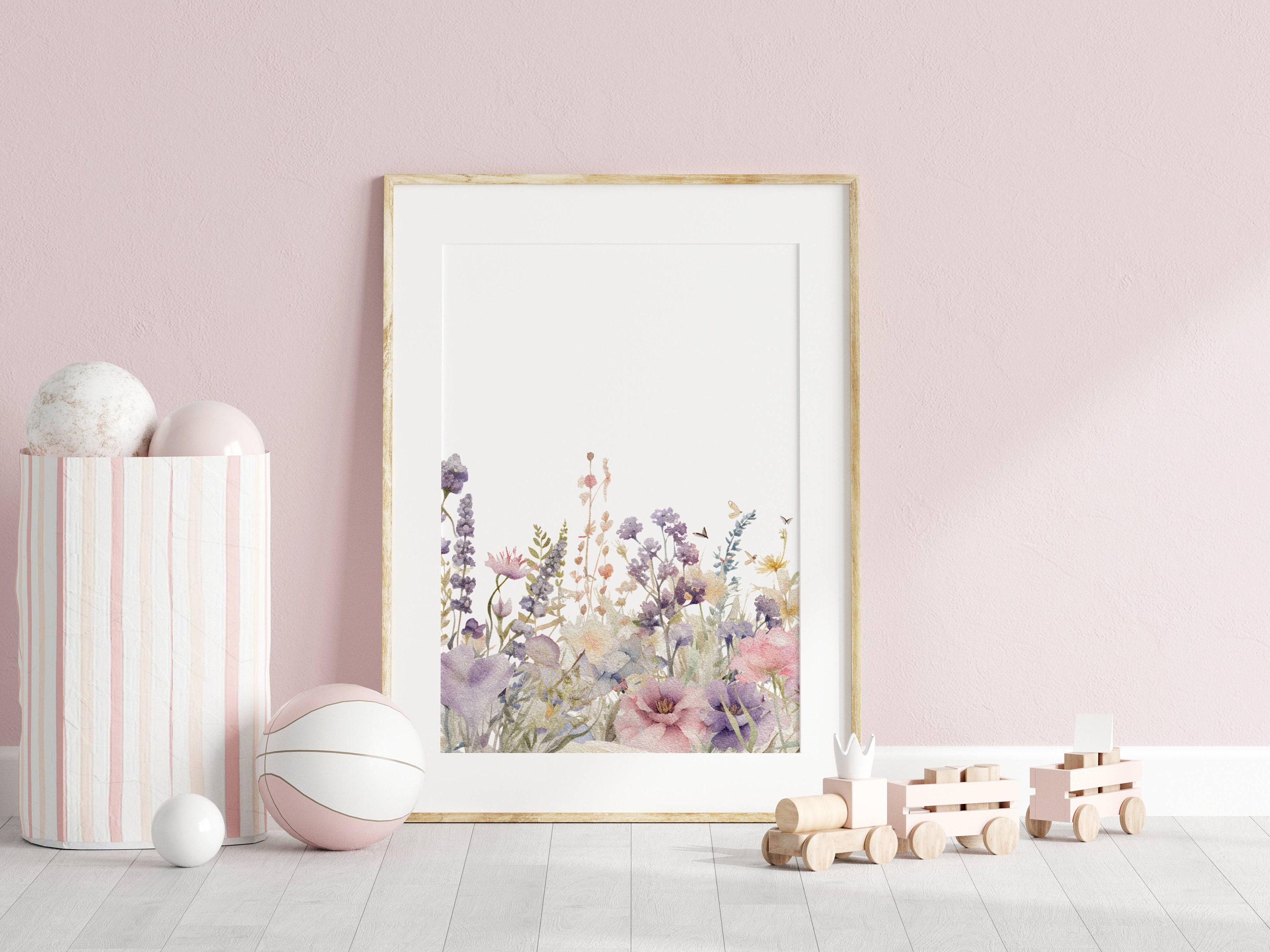 Set of 3 Girl Princess Nursery Prints, Wildflower Fairytale Nursery ...