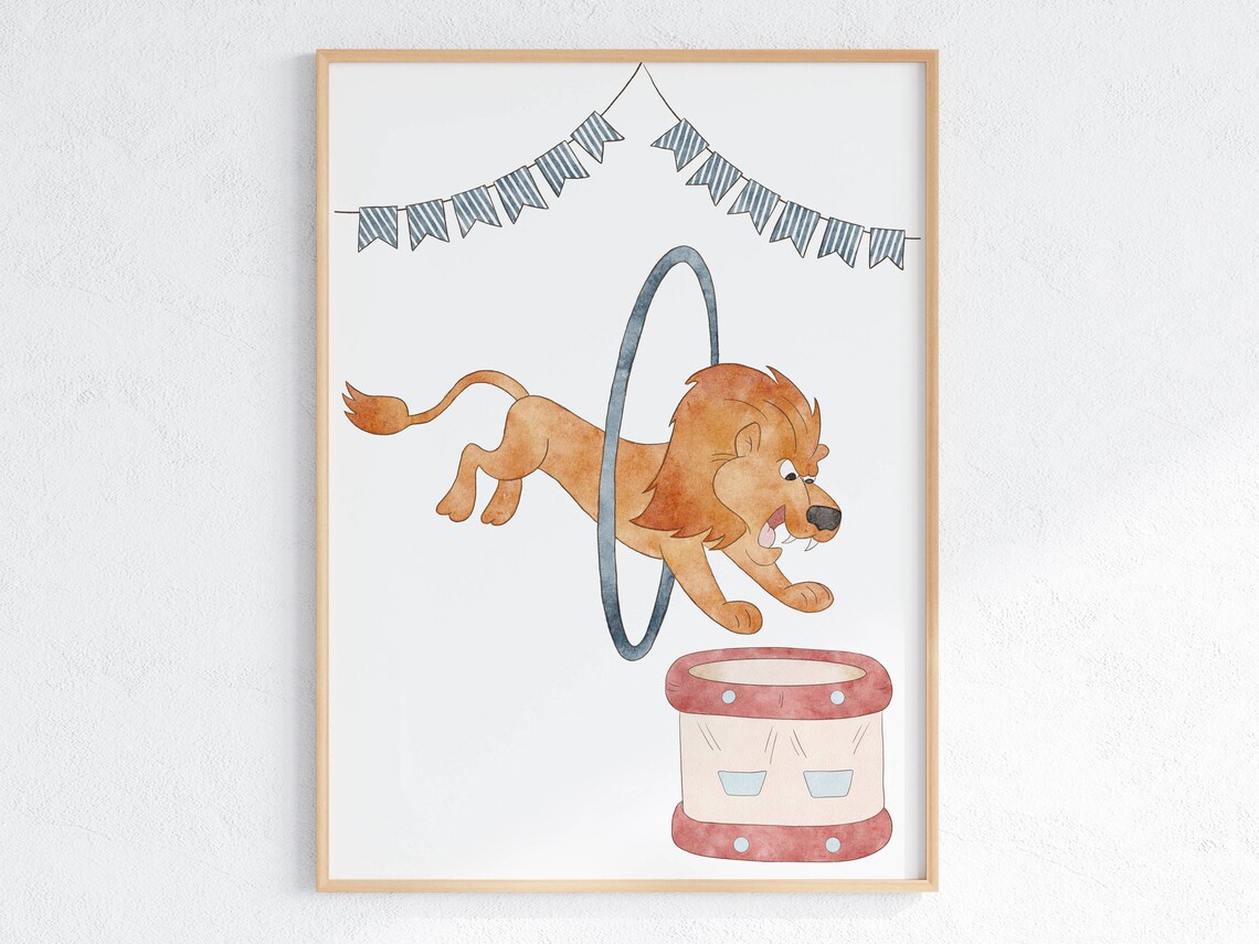 Charming Circus Animal Nursery Wall Art - Set of 8 Digital Prints - Etsy