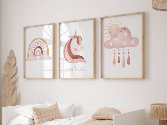 → View on Etsy: Boho Nursery Prints Set: Watercolor Unicorn, Rainbow, Sun (Digital Download) Boho Nursery Prints Set: Watercolor Unicorn, Rainbow, Sun (Digital Download)